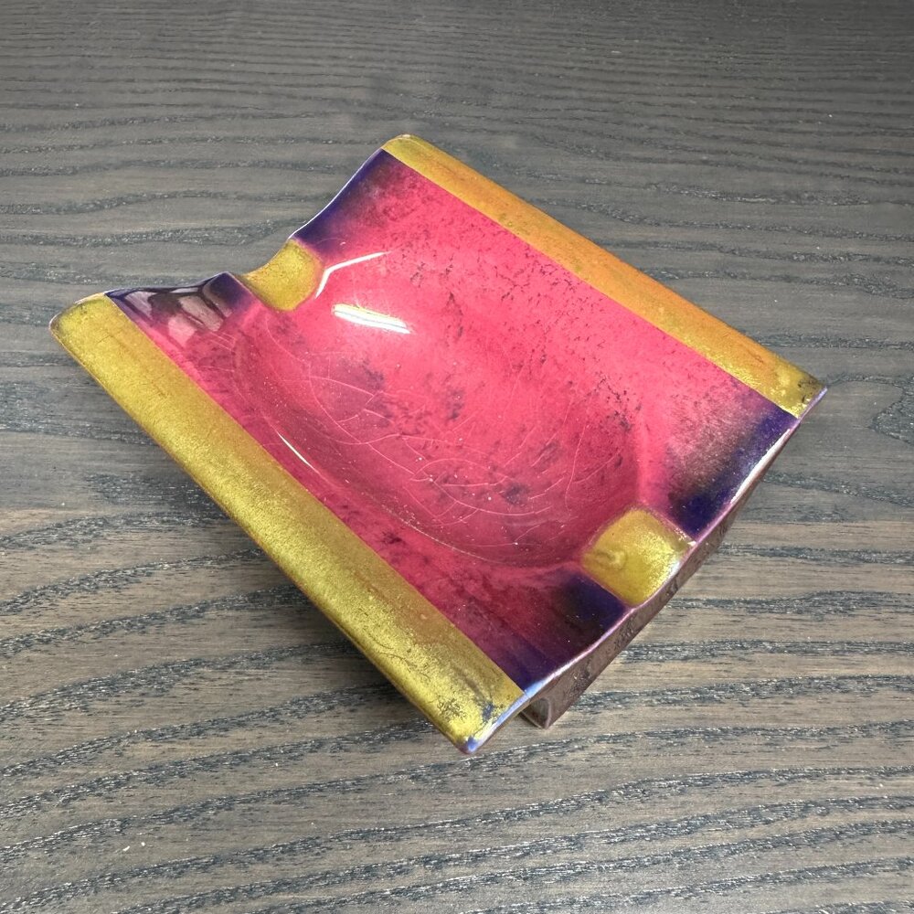 Mid Century Modern Carlton Ware Rouge Royale Ashtray Made In England